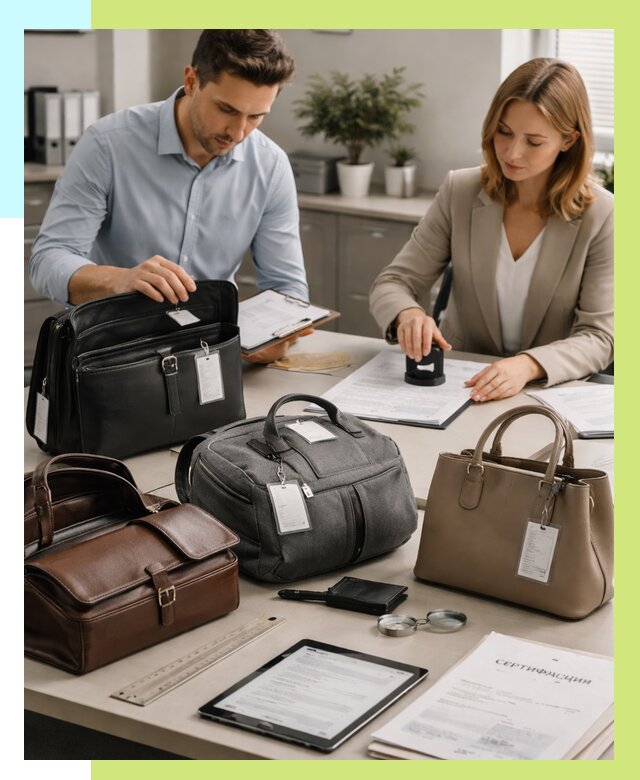 Сертификация сумок в Каменске-Уральском от 7979 руб. | Алешин-Кмн