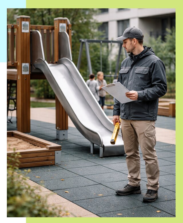 Сертификация детских площадок в Каменске-Уральском от 26595 р. | Алешин-Кмн