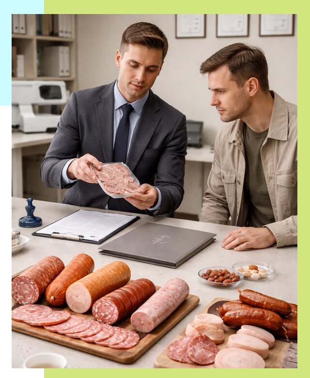 Сертификация колбасных изделий в Каменске-Уральском от 7979 р. | Алешин-Кмн