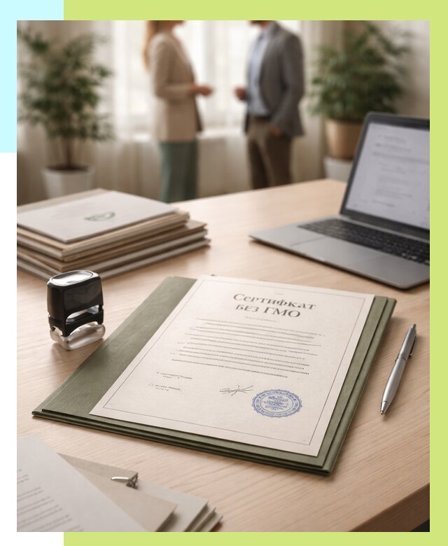 Сертификат без ГМО в Каменске-Уральском от 7979 р. оформить срочно Алешин-Кмн